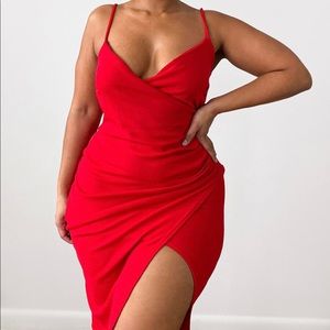 Red Wrap Dress